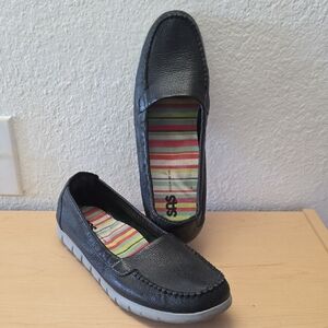 SAS Women's Sunny Black Leather Loafers Sz 10S